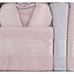LUX комплект халати и кърпи Дорис - 100% памук
