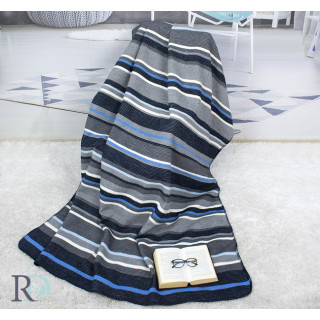 Красиво одеяло в сиво и синьо 150/200 - Дейзи
