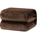 Меко поларено одеяло Есен - кафяво