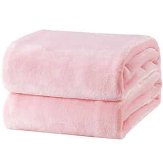 Меко поларено одеяло Есен - розово
