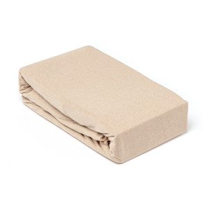 Памучен бежов чаршаф с ластик Памучен бежов чаршаф с ластик