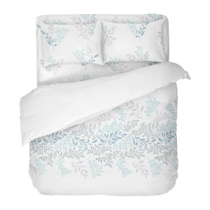 Спален комплект от ранфорс, двоен. Бял Виктория