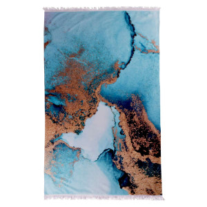 Памучна кърпа за плаж с ресни Мрамор Памучна кърпа за плаж с ресни Мрамор