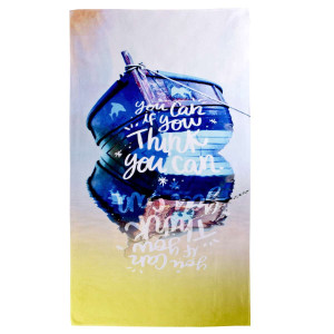 Памучна кърпа за плаж Лодка Памучна кърпа за плаж Лодка