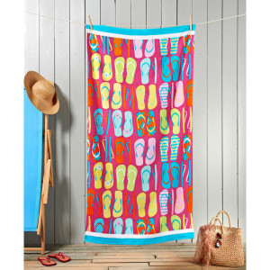 Плажна кърпа Slippers Pink Плажна кърпа Slippers Pink