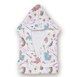 Модерен тийнейджърски халат за баня Unicorn