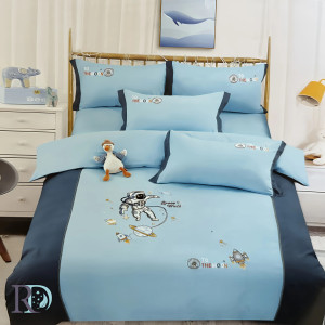 Детско спално бельо Cosmonaut - Памучен сатен Детско спално бельо Cosmonaut - Памучен сатен