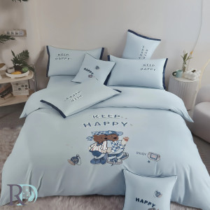 Детско спално бельо Bear Blue - Памучен сатен Детско спално бельо Bear Blue - Памучен сатен