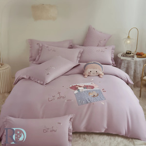 Детско спално бельо Girl - Памучен сатен Детско спално бельо Girl - Памучен сатен