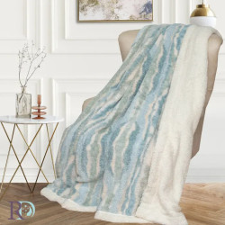 Стилно пухкаво одеяло Waves Aqua