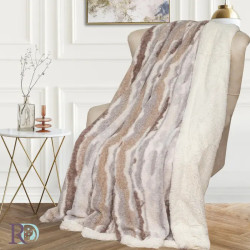 Стилно пухкаво одеяло Waves Beige