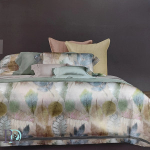 Двойно спално бельо Dana Leaves - Памучен сатен Двойно спално бельо Dana Leaves - Памучен сатен