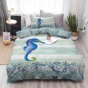 Памучен двоен спален комплект -  Морско конче