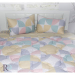 Комплект спално бельо с олекотена завивка Цветно настроение – Памучен сатен