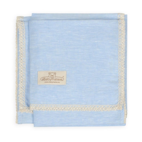 Синьо бебешко одеялце - Лен