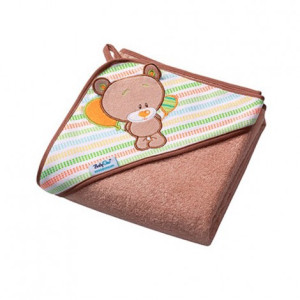 Бебешка кърпа с качулка МЕЧО 100/100