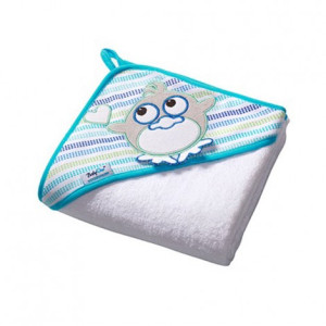 Памучна бебешка кърпа с качулка ПТИЦА  100/100