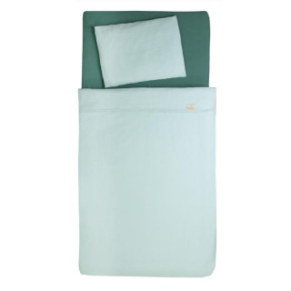Бебешки спален комплект памучен муселин – Sky Blue, 2 части, 100х135 см