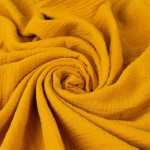 Бебешки спален комплект муселин с обиколник – Mustard, 3 части