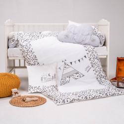 Бебешки спален комплект Royal Embroidery – Grey, 4 части, 100х150 см