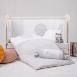 Бебешки спален комплект Royal Garden – Grey, 60х120 см