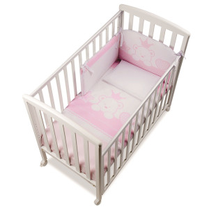 Бебешки спален комплект Baby Re Maxi – Soft Pink, 5 части