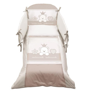 Бебешки спален комплект Baby Re – Dove Grey, 4 части