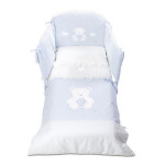 Бебешки спален комплект Peluche Blue – Soft Dream, 4 части