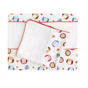 Спално бельо за бебе Бухал - Бамбук