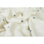 Плетено бебешко одеало в бяло - 100% Бамбук 