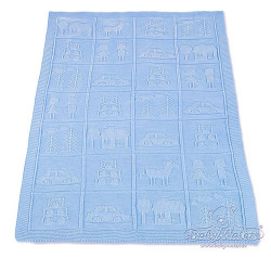 Плетено бебешко одеяло Blue