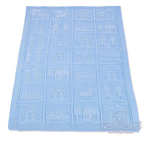 Плетено бебешко одеяло Blue Плетено бебешко одеяло Blue
