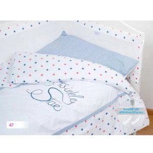 Памучен бебешки спален комплект, двуцветен - Бляскава звезда