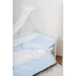 Памучен бебешки спален комплект в синьо - Бляскава звезда