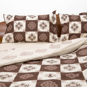 Красив спален комплект Flo Beige - Ранфорс