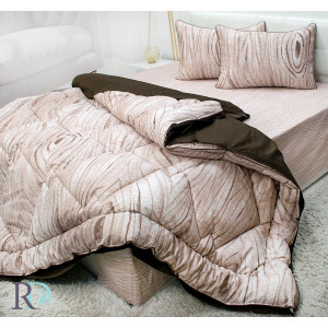 Спален комплект с олекотена завивка Натюрел - Памучен сатен Спален комплект с олекотена завивка Натюрел - Памучен сатен