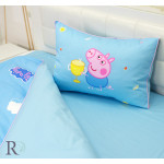 Детски спален комплект от Памучен сатен - Peppa Pig