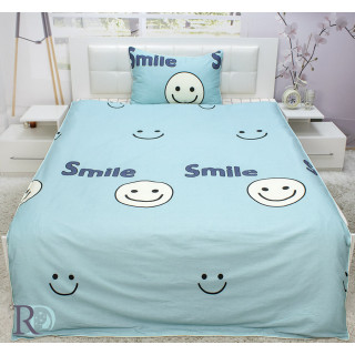 Детски спален комплект Усмихни се - памучен сатен 