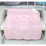 Памучно бебешко одеяло Розов елен