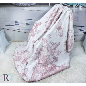 Одеяло от 100% Памук - Пеперуди розово