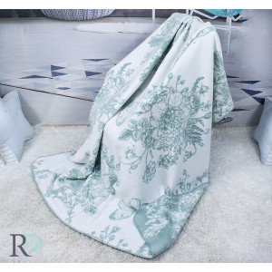 Одеяло от 100% Памук - Пеперуди зелено