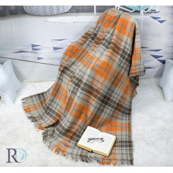 Стилно одеяло в бежово и оранжево Скоч - 100% Памук