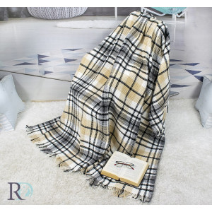 Стилно одеяло в сиво и черно Скоч - 100% Памук 