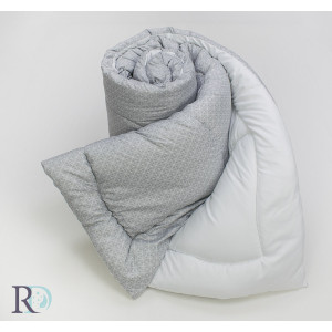 Мека олекотена завивка в сиво - Квадрати