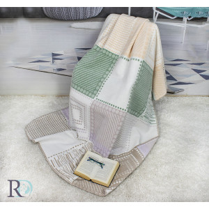 Двулицево одеяло Пачуърк Беж - 100% Памук