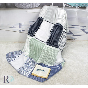 Двулицево одеяло Пачуърк Син - 100% Памук