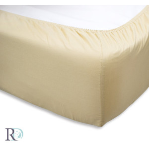 Чаршаф с ластик Тъмно бежов - Памучен сатен Чаршаф с ластик Тъмно бежов - Памучен сатен