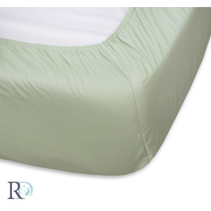 Чаршаф с ластик Зелен - Памучен сатен Чаршаф с ластик Зелен - Памучен сатен