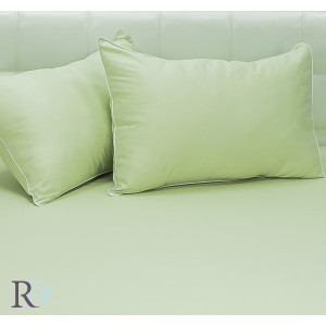 Зелен долен чаршаф - памучен сатен