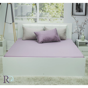 Лилав долен чаршаф - памучен сатен